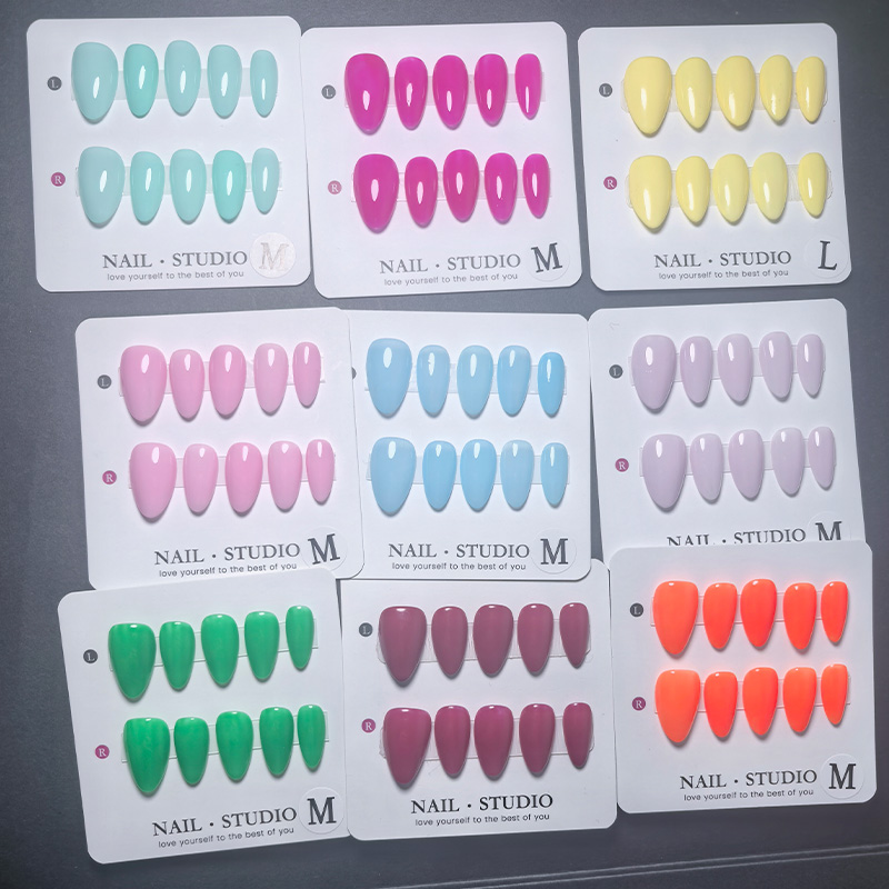 Nail Art Orange - 10 шт. акриловых накладных ногтей ручной