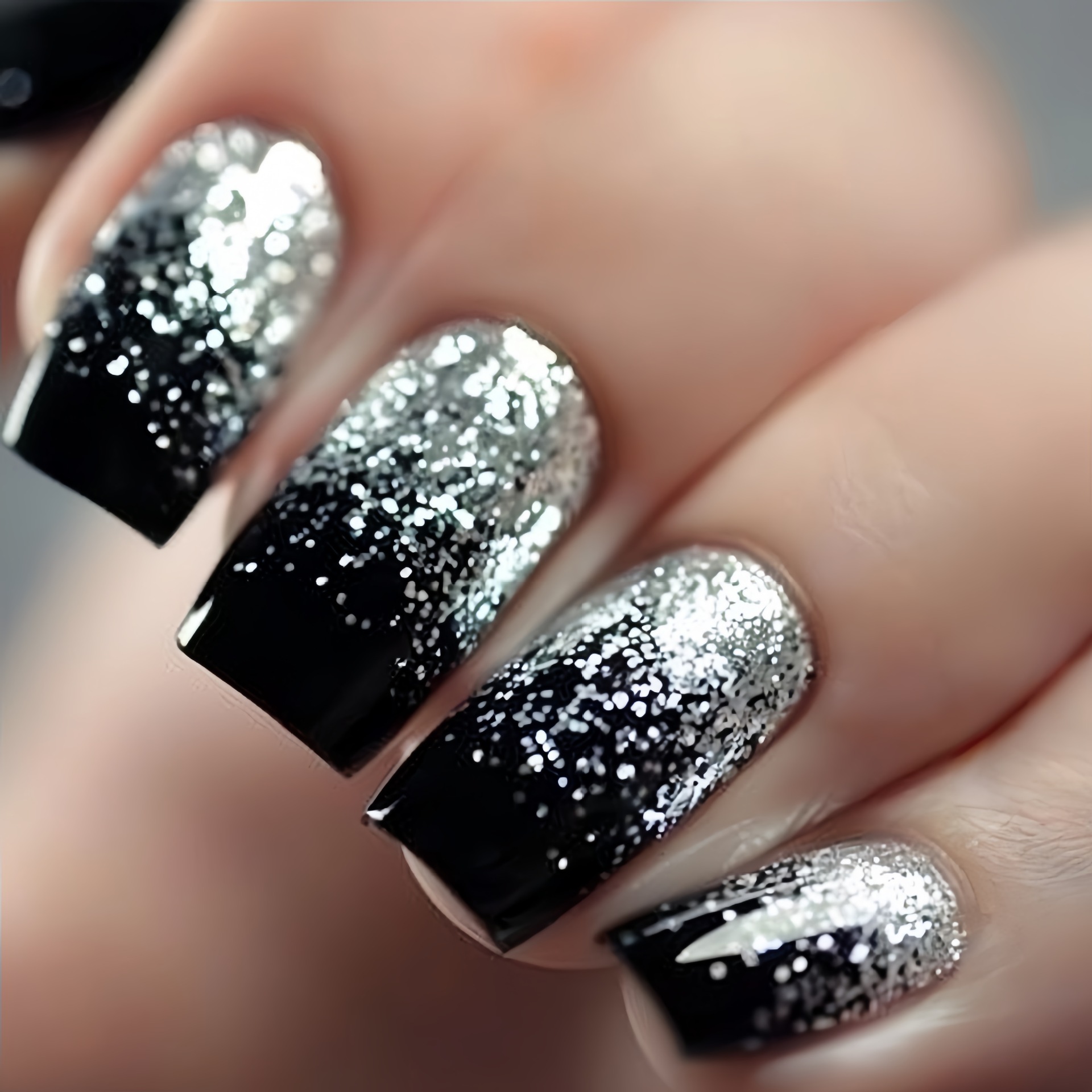 Nail Art Press On - Короткие средние накладные ногти Градиент коричневый