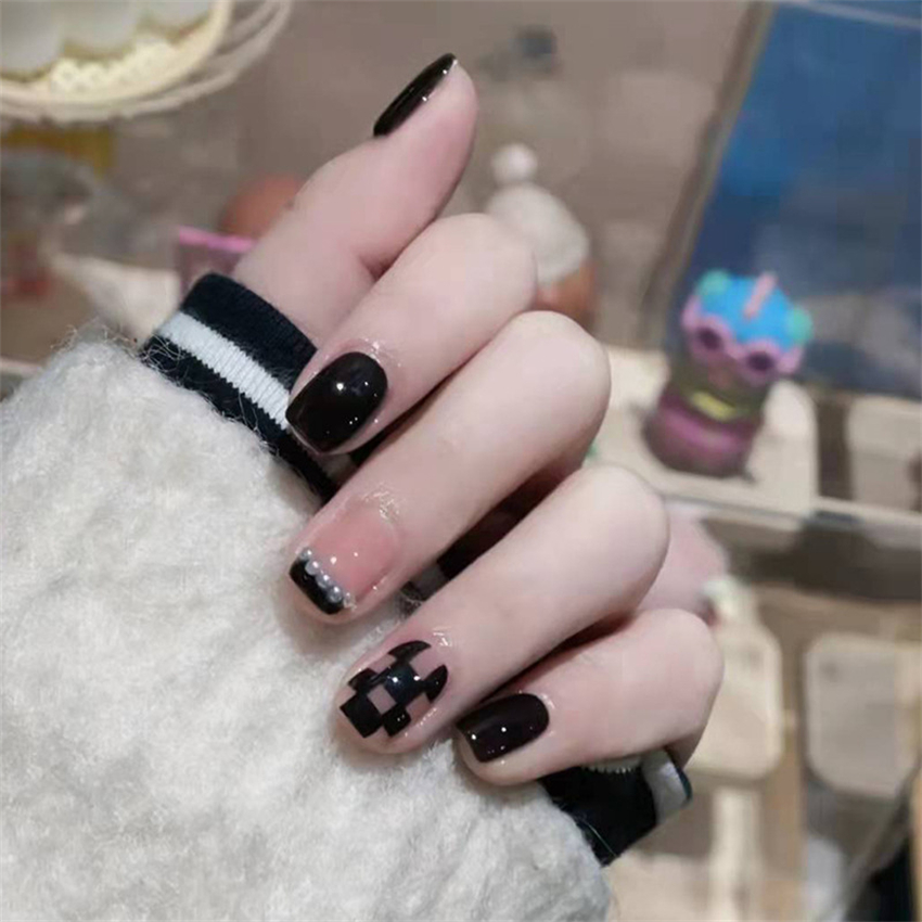 24 шт. короткие акриловые накл – обзор и цена Nail Art Press On