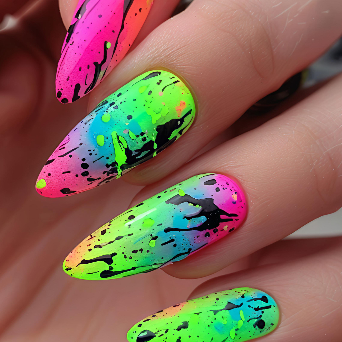 Накладные ногти средней длины  – обзор и цена Nail Art Orange