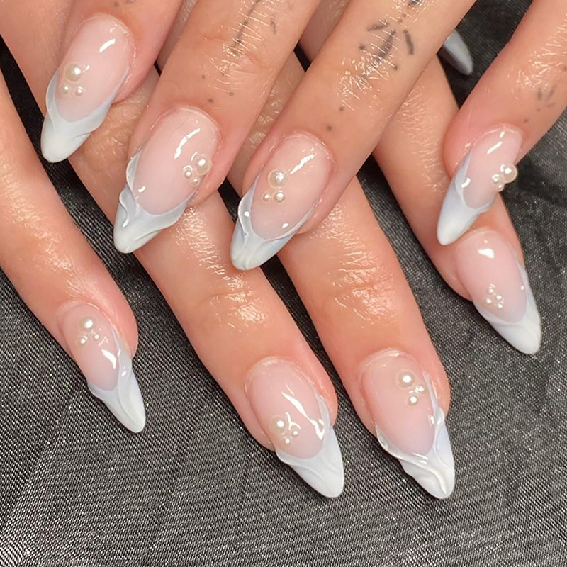 24 шт., простые зеленые францу – обзор и цена Nail Art Press On