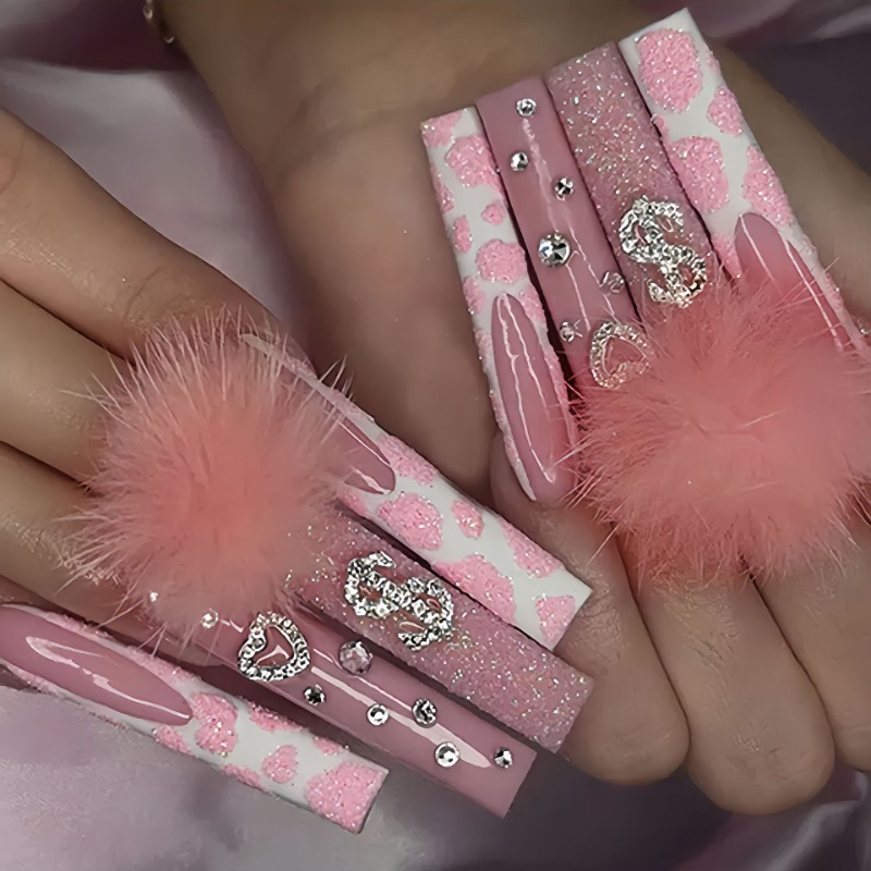 24 шт., удлиненный квадратный  – обзор и цена Nail Art Pink